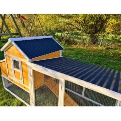 Poulailler Toit Renforcé M Toit Plastique 6 à 8 Poules 25 Poulailler Toit Renforcé M Toit Plastique 6 à 8 Poules -Poulailler Série Magasin poulailler toit renforce 6 a 8 poules vue toit