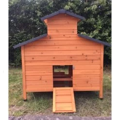 Poulailler Farmer L Toit En Tôle Ouvrant 4 à 6 Poules Bois FSC -Poulailler Série Magasin poulailler farmer face arriere