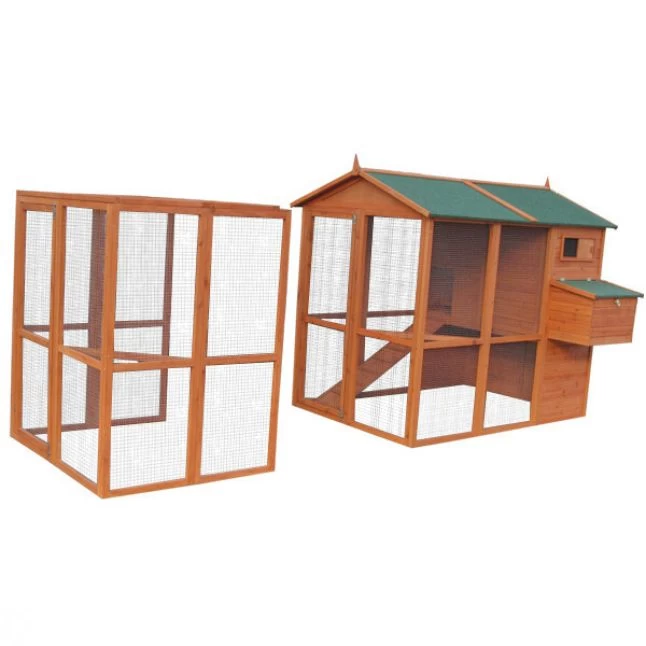 Poulailler Gaulois II Toit Shingle 6 à 10 Poules Avec Extension Parc Grillagé 4 Poulailler Gaulois II Toit Shingle 6 à 10 Poules Avec Extension Parc Grillagé – Image 2