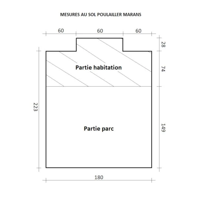 Poulailler Marans Toit Shingle 15 à 18 Poules 12 Poulailler Marans Toit Shingle 15 à 18 Poules – Image 10
