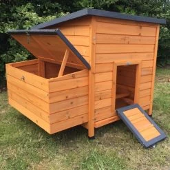 Poulailler Sussex L Toit Shingle Noir Ouvrant 4 à 6 Poules Bois FSC 19 Poulailler Sussex L Toit Shingle Noir Ouvrant 4 à 6 Poules Bois FSC -Poulailler Série Magasin poulailler sussex profil avant ouvert 1