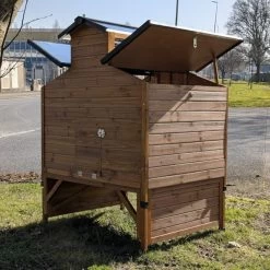 Poulailler Farmer L Toit Tôle Ouvrant 4 à 6 Poules Bois FSC Avec Rehausse 16 Poulailler Farmer L Toit Tôle Ouvrant 4 à 6 Poules Bois FSC Avec Rehausse -Poulailler Série Magasin poulialler farmer avec rehausse arriere