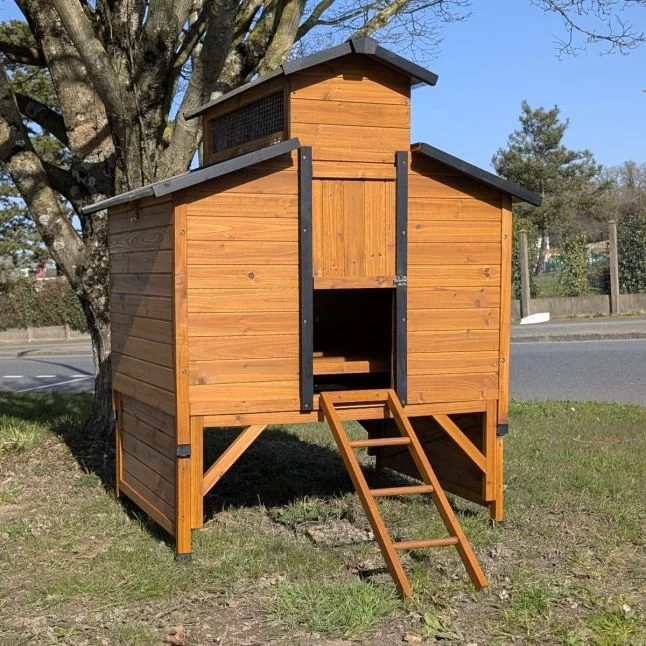 Poulailler Farmer XL Toit Tôle Ouvrant 6 à 10 Poules Bois FSC Avec Rehausse 3 Poulailler Farmer XL Toit Tôle Ouvrant 6 à 10 Poules Bois FSC Avec Rehausse