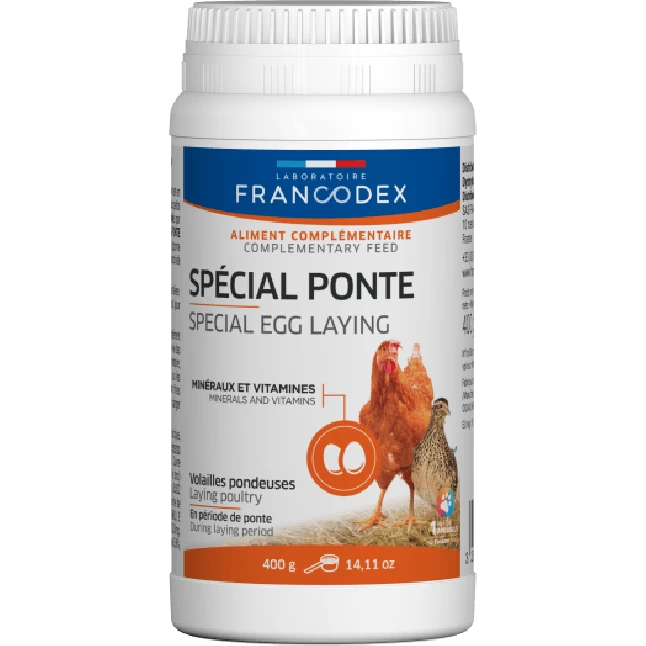 Complément Alimentaire Pour Poule Spécial Ponte 400g - Francodex 3 Complément Alimentaire Pour Poule Spécial Ponte 400g - Francodex
