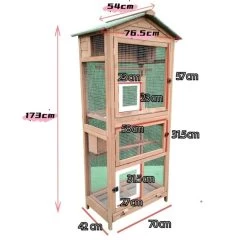 Volière Pour Oiseaux En Bois Double Toit Shingle 32 Volière Pour Oiseaux En Bois Double Toit Shingle -Poulailler Série Magasin size