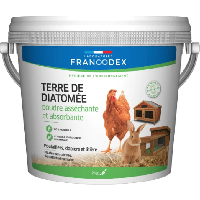Terre De Diatomée Poudre Insectifuge Pour Poulaillers Et Basse-cour 2kg - Francodex 3 Terre De Diatomée Poudre Insectifuge Pour Poulaillers Et Basse-cour 2kg - Francodex