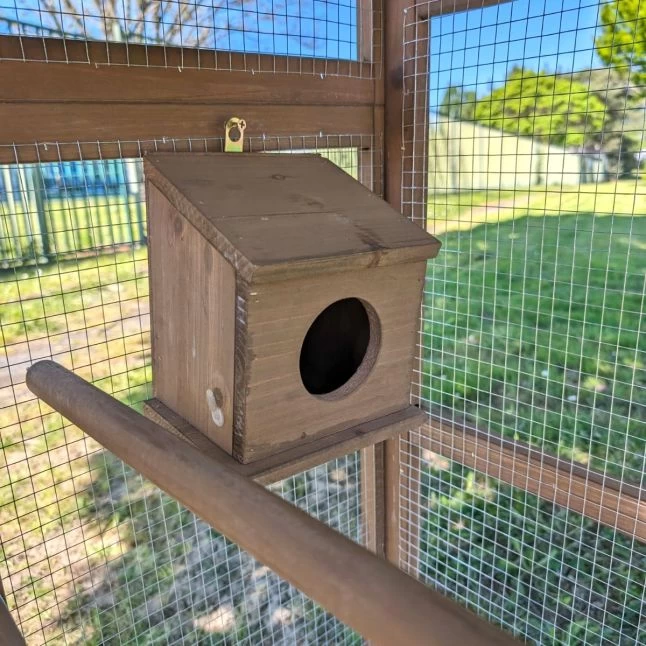 Volière Pour Oiseaux En Bois Double Toit Shingle 16 Volière Pour Oiseaux En Bois Double Toit Shingle – Image 14