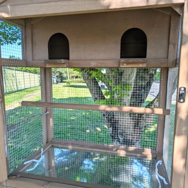 Volière Pour Oiseaux En Bois Double Toit Shingle 12 Volière Pour Oiseaux En Bois Double Toit Shingle – Image 10