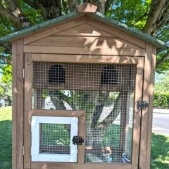 Volière Pour Oiseaux En Bois Double Toit Shingle 22 Volière Pour Oiseaux En Bois Double Toit Shingle -Poulailler Série Magasin voli re oiseaux ext rieur 2 parties focus partie haute