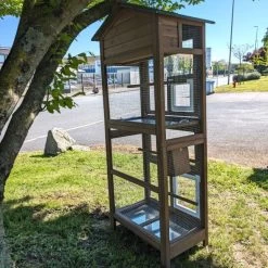 Volière Pour Oiseaux En Bois Double Toit Shingle 20 Volière Pour Oiseaux En Bois Double Toit Shingle -Poulailler Série Magasin voli re oiseaux ext rieur 2 parties vue arri re