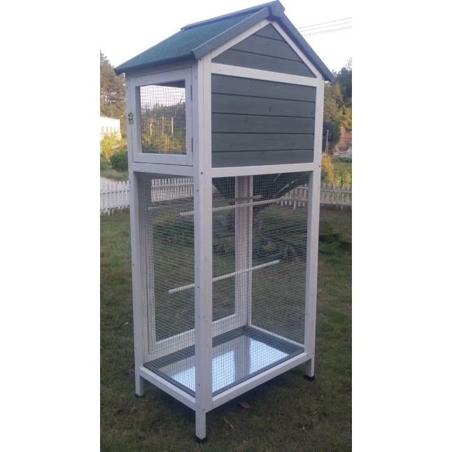 Volière Oiseaux En Bois Avec Toit Shingle Inséparable Bleue Et Blanche 6 Volière Oiseaux En Bois Avec Toit Shingle Inséparable Bleue Et Blanche – Image 4