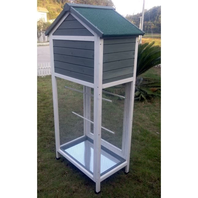 Volière Oiseaux En Bois Avec Toit Shingle Inséparable Bleue Et Blanche 5 Volière Oiseaux En Bois Avec Toit Shingle Inséparable Bleue Et Blanche – Image 3