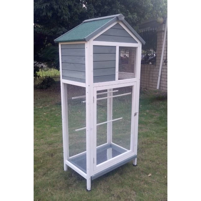 Volière Oiseaux En Bois Avec Toit Shingle Inséparable Bleue Et Blanche 4 Volière Oiseaux En Bois Avec Toit Shingle Inséparable Bleue Et Blanche – Image 2