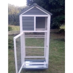 Volière Oiseaux En Bois Avec Toit Shingle Inséparable Bleue Et Blanche 17 Volière Oiseaux En Bois Avec Toit Shingle Inséparable Bleue Et Blanche -Poulailler Série Magasin voliere inseparable 6